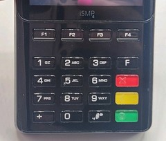INGENICO ISMP4 POS Terminal Credit Card Reader Barcode Scanner IMP657-USSTC03A