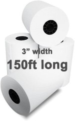 3 x 150 feet 1-Ply Bond Receipt POS Cash Register Kitchen Paper – 100 Rolls