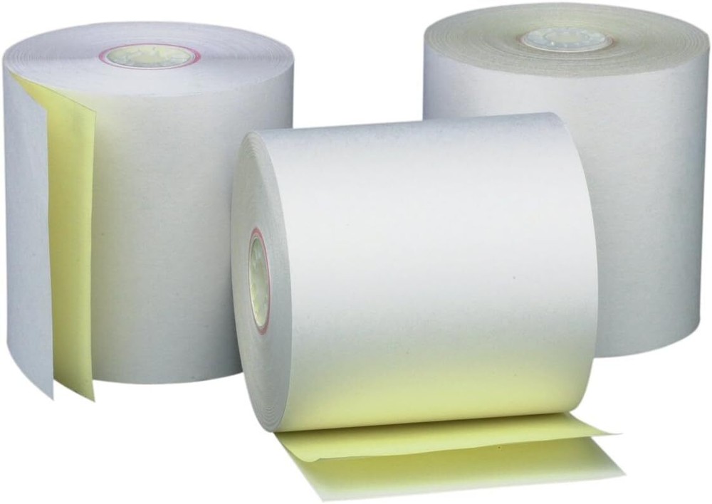 PM Company Perfection 2 Ply POS Cash Register Rolls 3″x90′ Canary 50 Carton