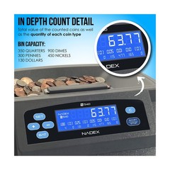 Nadex S540 Pro | Coin Counter, Sorter, and Wrapper | Sorts up t… USA FAST SHIP