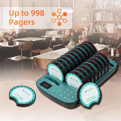 Retekess TD167F FM Restaurant Paging System Guest Queuing 20 Buzzers Food Truck