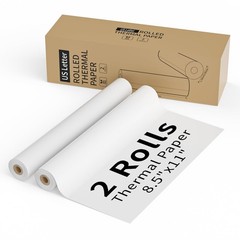 Thermal Printer Paper US Letter QuickDry BPA Free 8.5×11 Inch 100 PCS 4 Roll