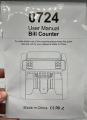 Money Counter Machine 0724 Value Count USD/EUR, UV MG IR Counterfeit Open Box