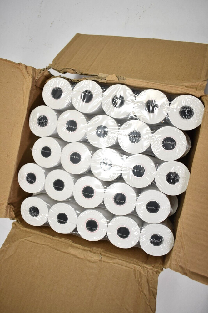 Lot of 50 Thermal Paper Rolls White 2.25″ x 85′ Unbranded Printing Accessory