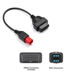 Motorcycle 6 Pin Euro5 OBD Adapter KTM Piaggio Vespa ECU Diagnostic Plug Cable