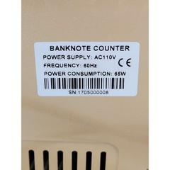 Banknote Counter Money Bill Counting Machine AC110V 60Hz 65W Gold