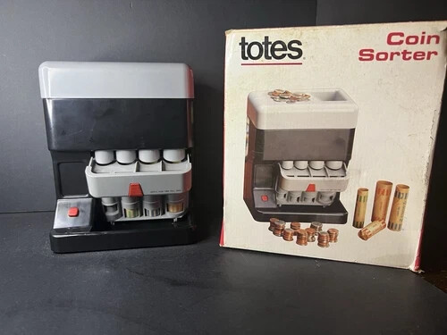 TOTES Coin Sorter #73590 – 4 Barrel Automatically Sorts 25c, 10c, 5c, 1c Coins
