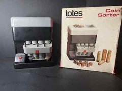 TOTES Coin Sorter #73590 – 4 Barrel Automatically Sorts 25c, 10c, 5c, 1c Coins