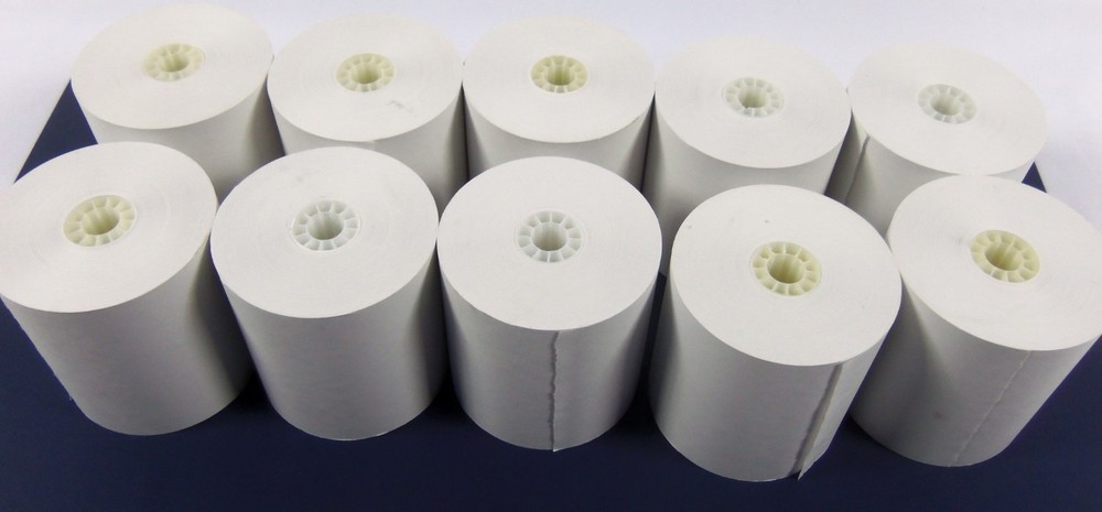 Lot 10 Rolls Of Adding Machine or Register Paper Rolls 3” Wide