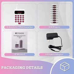 Retekess TD161 Wireless Paging Querying System 10 Buzzers Food Truck Clinics Bar