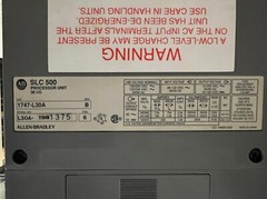 Allen Bradley 1747-L30A Processor Unit SLC 500 1746-A2 Controller no door