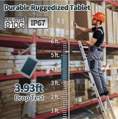 MUNBYN Rugged Android Tablet Scanner IRT01, 8-inch Tablet Android 10