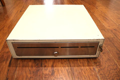 Used M-S Cash Drawer EP-127 Cash Drawer- Dut’s Deals- Dings when opened.