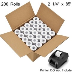 200 Rolls 2-1/4″ x 85′ Thermal Paper Credit Card POS Cash Register Tape Receipt
