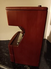 MAGNIF Deluxe Coin Sorter Wood CLASSIC CHERRY Box Lid Tubes Drawers