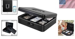 Elegant X-Large Metal Cash Box with Combination Lock – Secure & Portable