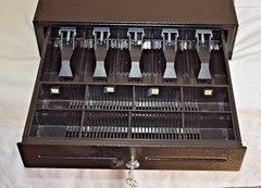 MMF 225-1516442-04 Cash Drawer – Black – 2 Keys – Used