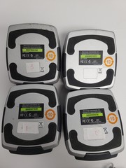 Lot of 4 Metrologic SP5500 Data Collector Inventory Scanner w/Charger Parts