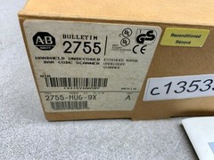 REMAN ALLEN-BRADLEY HANDHELD UNDECODED BAR CODE SCANNER 2755-HUG-9X SERIES A
