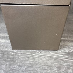 Vintage Cash Change Metal Box Storage No Key Brown Tan Nice Shape Decor 11.5”x6”