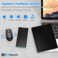 Mini Wireless Barcode Scanner, Barcode Scanner Bluetooth&Wireless 2.4Ghz and USB