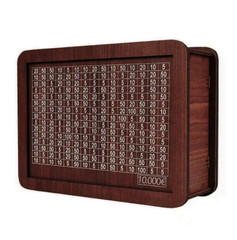 $10000 Cash Vault Wooden Savings Box,Wooden Savings Box with Money Target & Numb