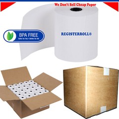 3 1/8″ X 230 THERMAL RECEIPT POS CASH REGISTER 100 ROLLS SOLID TUBE BPA FREE USA