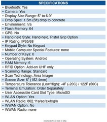TSC S20-ANLB BLUEBIRD MOBILE S20, GMS, WIFI 6E (A/B/G/N/AC/AX), 6″, FHD+, RAM6GB