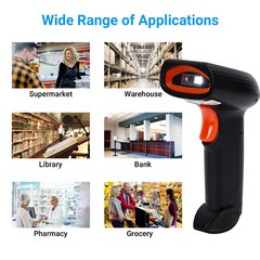 Handhold Wireless Code Scanner Bluetooth USB QR Code Reader for Store Warehouse