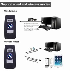 Bluetooth Barcode Scanner 1D Laser Wireless 3in1 BT USB Wired 2.4G Reader