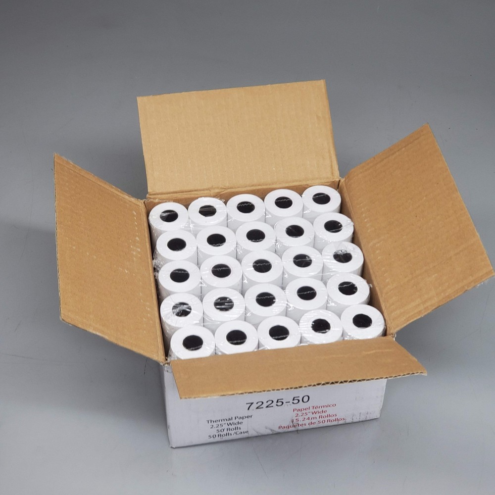 MAX-PRIME (50 Rolls) POS Thermal Printer Rolls 1-Ply 2.25″x50′ 7225-50