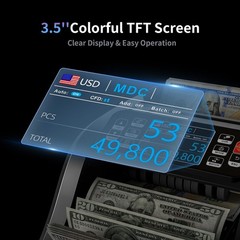 Aneken N60 Mixed Denomination Money Counter Machine, Value Counting, UV/MG/IR…