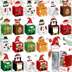 20 PCS Christmas Money Box Cash Gift Pull Out Surprise 300 Bags DIY Holder