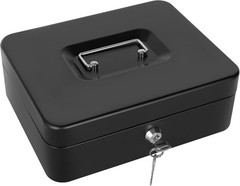 Cash Box with Lock and Money Tray Metal Money Box Large Cash Lock Box for Mon…