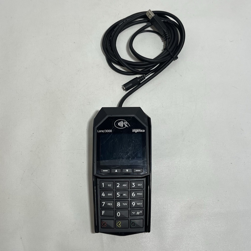 Ingenico Lane/3000 Payment Terminal Credit Card Touch POS USB Cable Tested