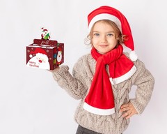 50 PCS Transparent Bags Set Christmas Surprise Cash Pull Gift Box With Card