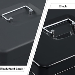 Cash Box with Money Tray and Key Lock 4 Bill 5 Coin Slots Black