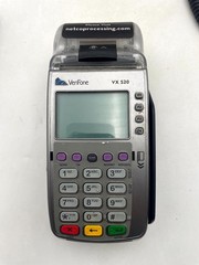 Lot of 2 VeriFone VX520 & VX805 Credit Card Payment Terminal Silver with Adapter