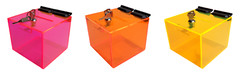 T’z Tagz Neon Color Variation Acrylic Locking Donation, Ballot, Suggestion Box