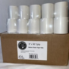 Two Ply Carbonless Rolls Easy Install Clear Crisp Copies White Canary 30 Rolls