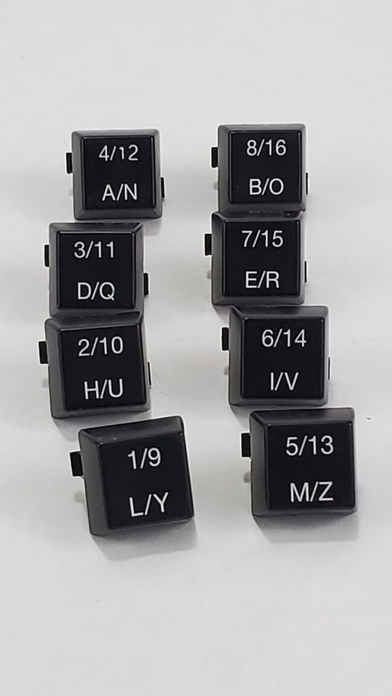 Royal 210DX Cash Register Department / Alpha Keys – Full Set (1–16 A–Z)