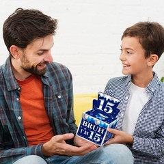 15th Birthday Blue Silver Pull Out Money Gift Box Cash Present Surprise Party