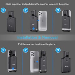 Eyoyo Wireless 2D QR Code Barcode Scanner Bluetooth Phone Back Clip Image Reader