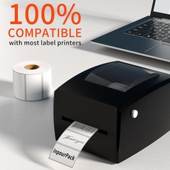 2×1 Direct Thermal Label Paper 1000/Roll for Shipping Barcodes White