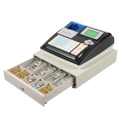 Square POS Terminal Cash Register Complete W/ Printer, And Cash Drawer, 48 Keys