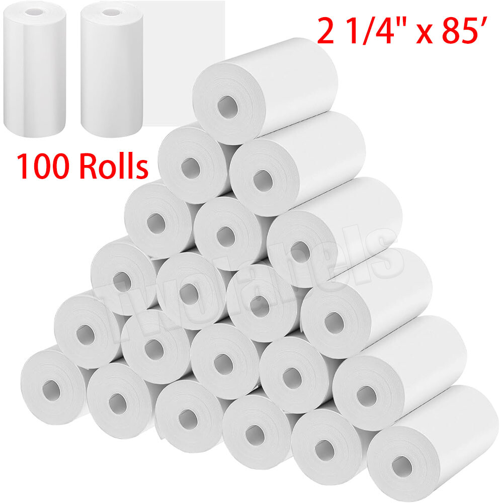 100 Rolls Cash Receipt Thermal Paper Case 2 1/4″ x 85′ Register Credit Card POS