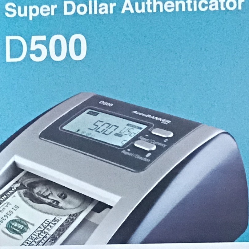 AccuBANKER D500 Wired Super Dollar Authenticator Counterfeit Detector Machine