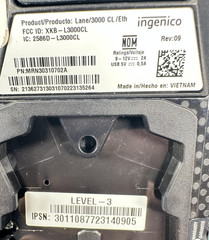 Ingenico Lane 3000 CL triPOS Worldpay Credit Card Terminal Ethernet Power Cable