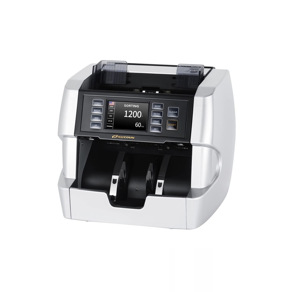 NUCOUN VC-7S Silver Bank Grade Money Counter Machine Mixed Denomination Value…