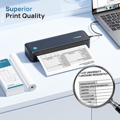 Thermal Printer Paper 8.5 x 11 Inch, Continuous Thermal Paper Roll, 2 Rolls